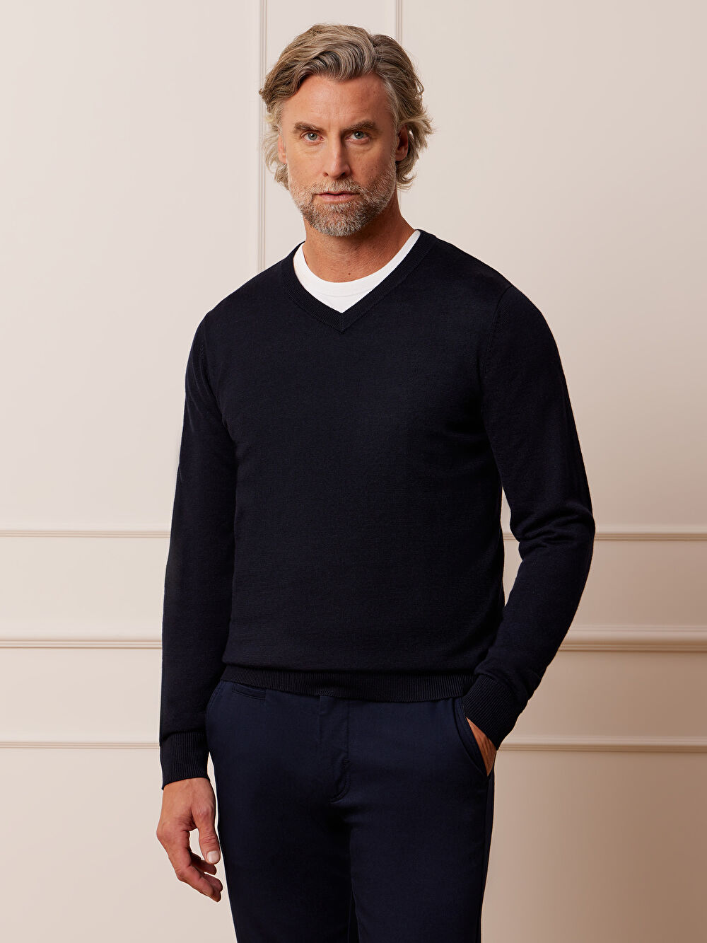 GRANATOWY SWETER GLASGOW - 3