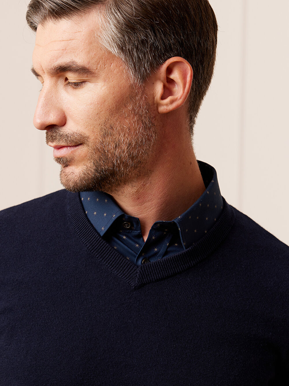 GRANATOWY SWETER PEASTON - 5