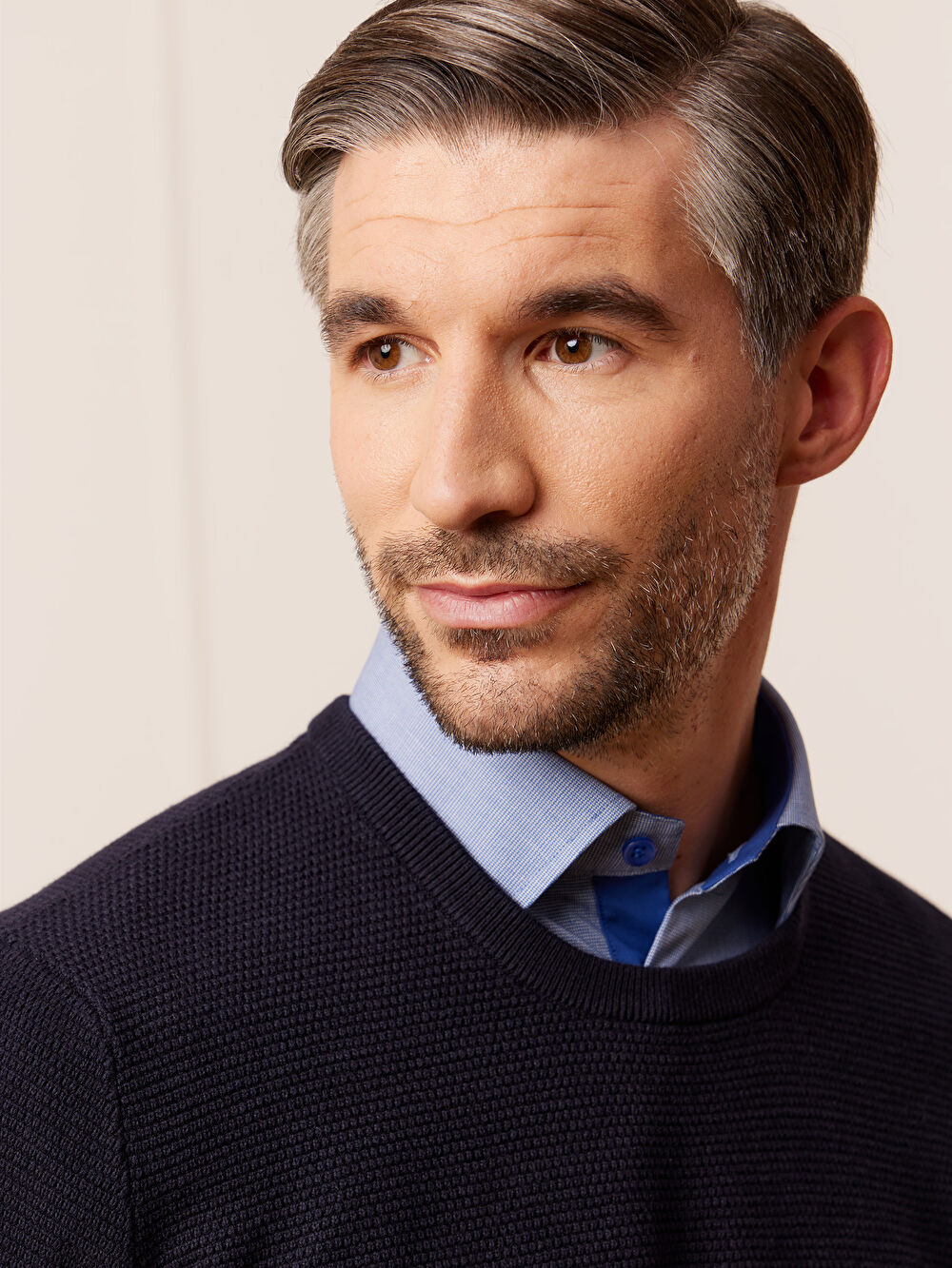 GRANATOWY SWETER VOLENTE - 5