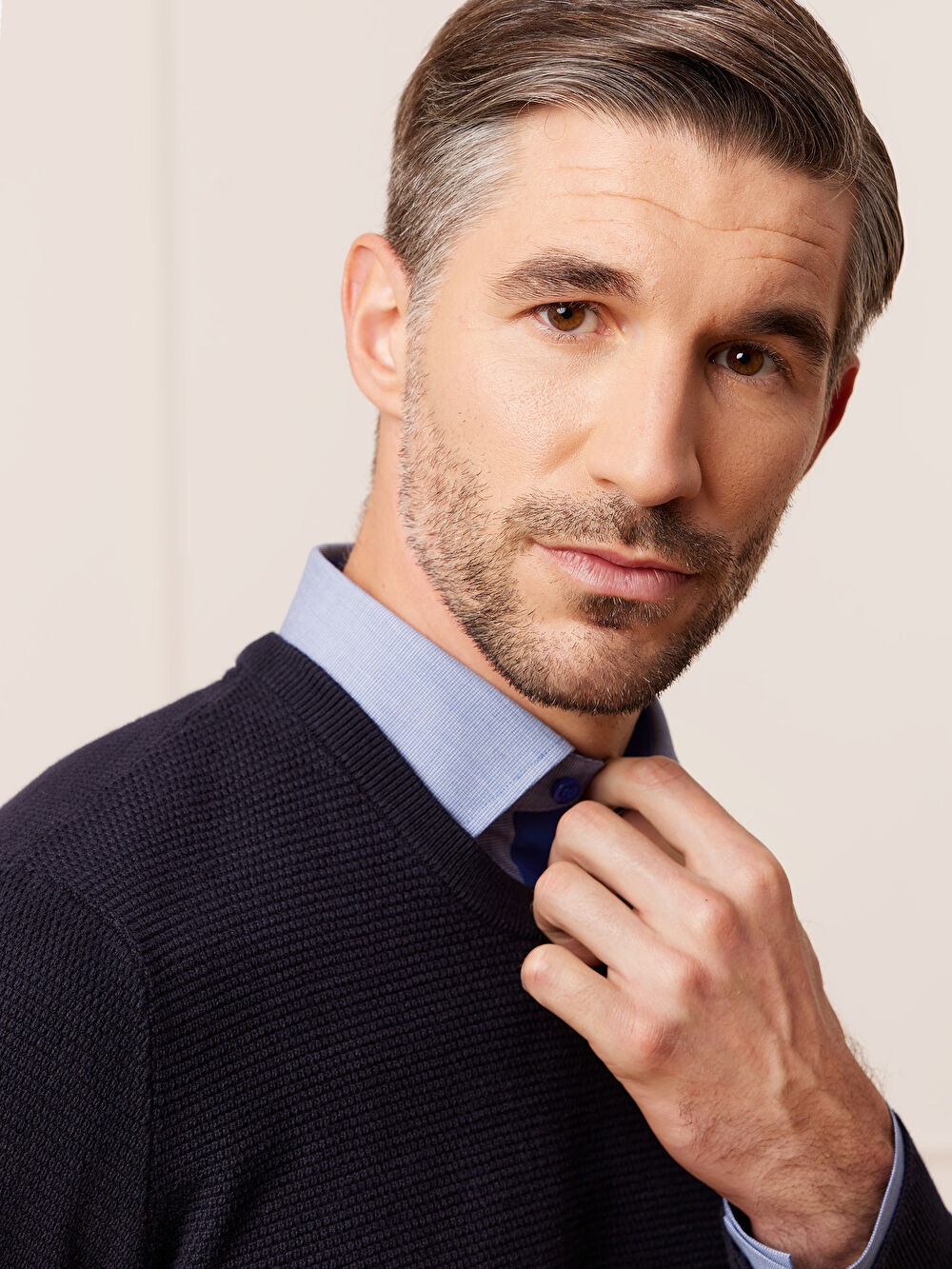 GRANATOWY SWETER VOLENTE - 3