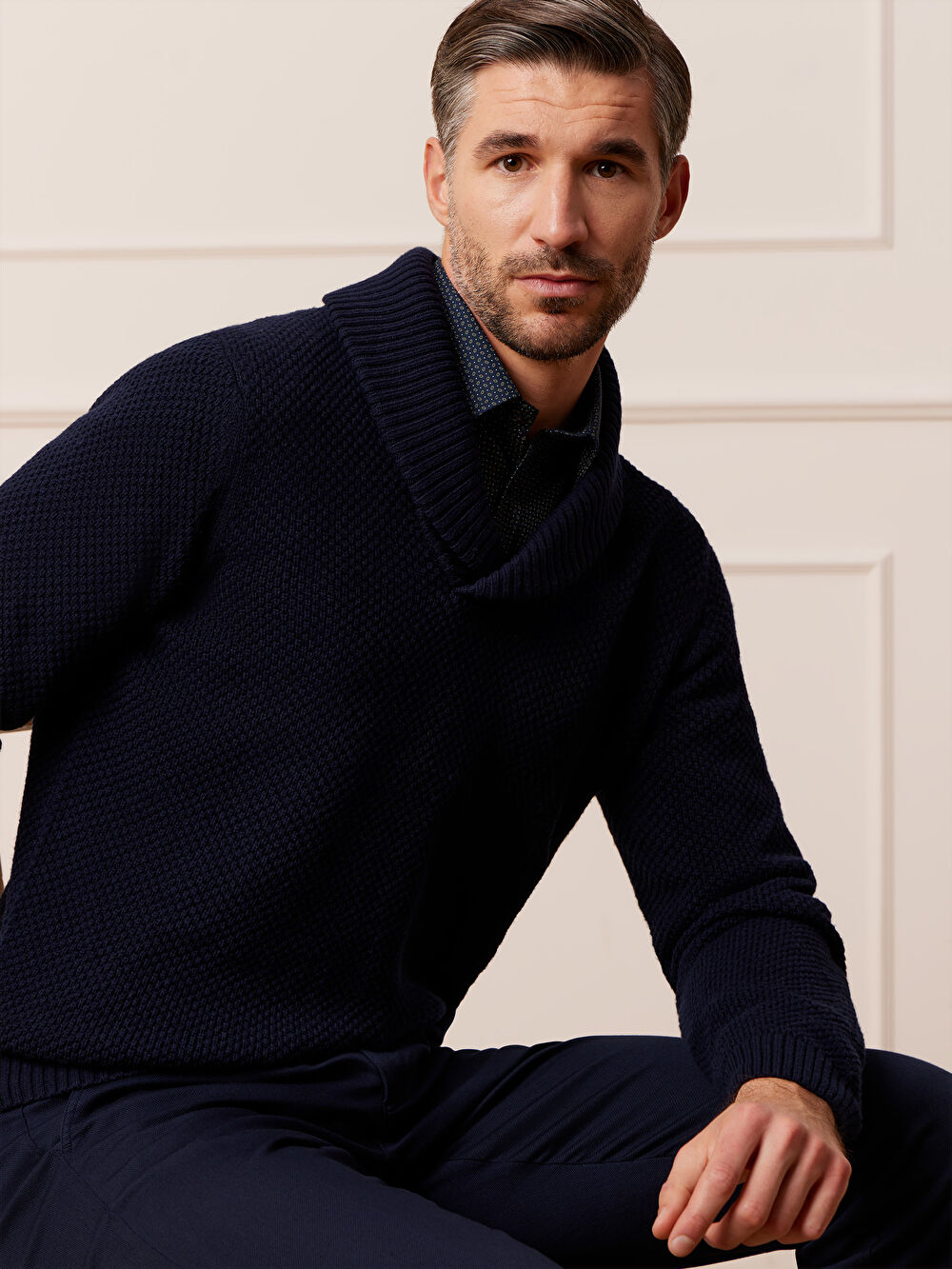 GRANATOWY SWETER CAMDEN - 7