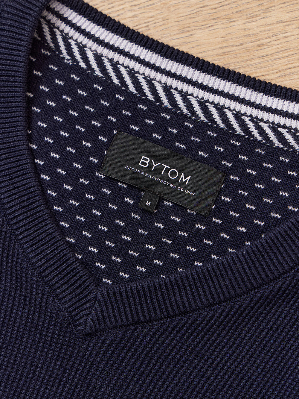 GRANATOWY SWETER BUBLE - 3