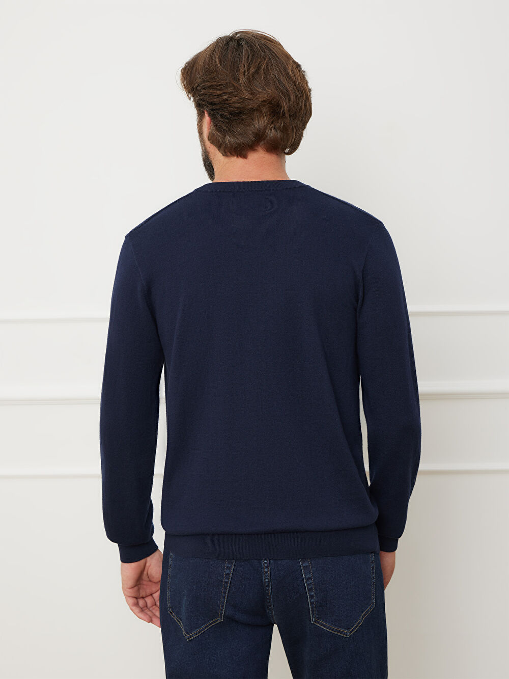 GRANATOWY SWETER WARREN - 3