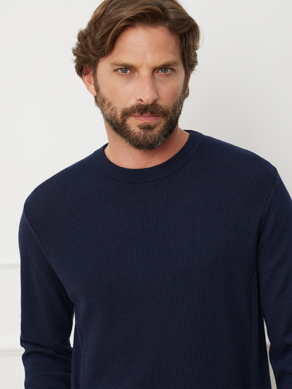 GRANATOWY SWETER WARREN - 5