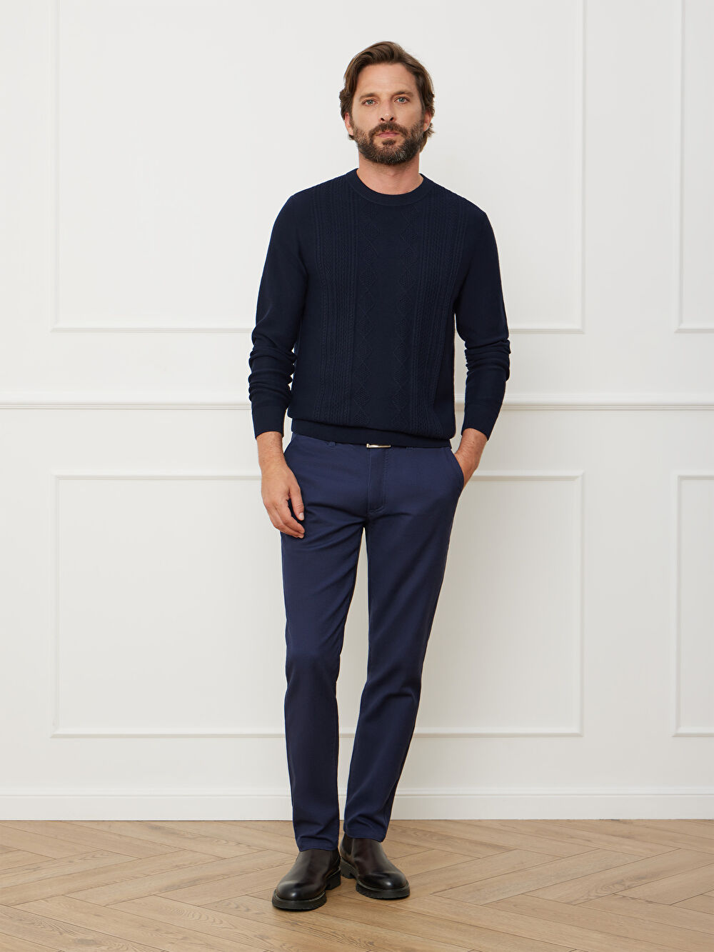 GRANATOWY SWETER ANTON - 6