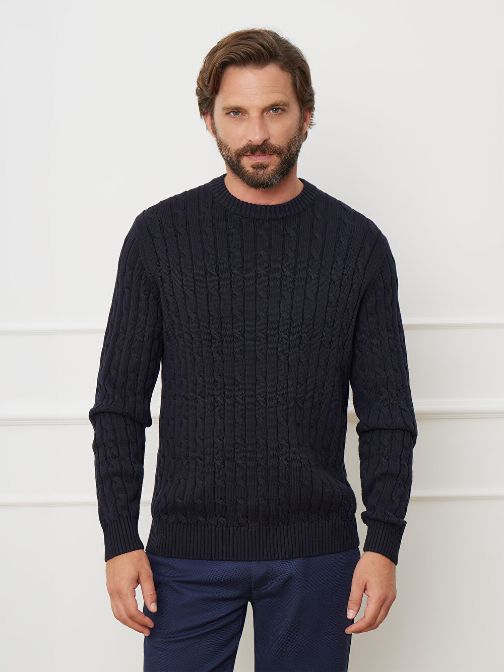 GRANATOWY SWETER CALARO