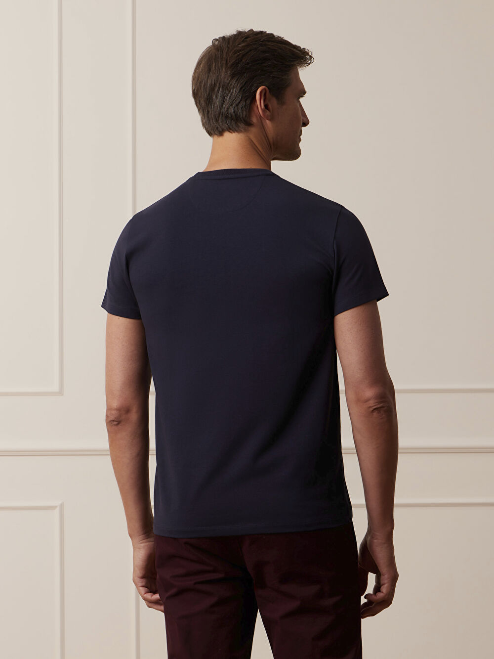 GRANATOWY T-SHIRT DOVENBY - 6