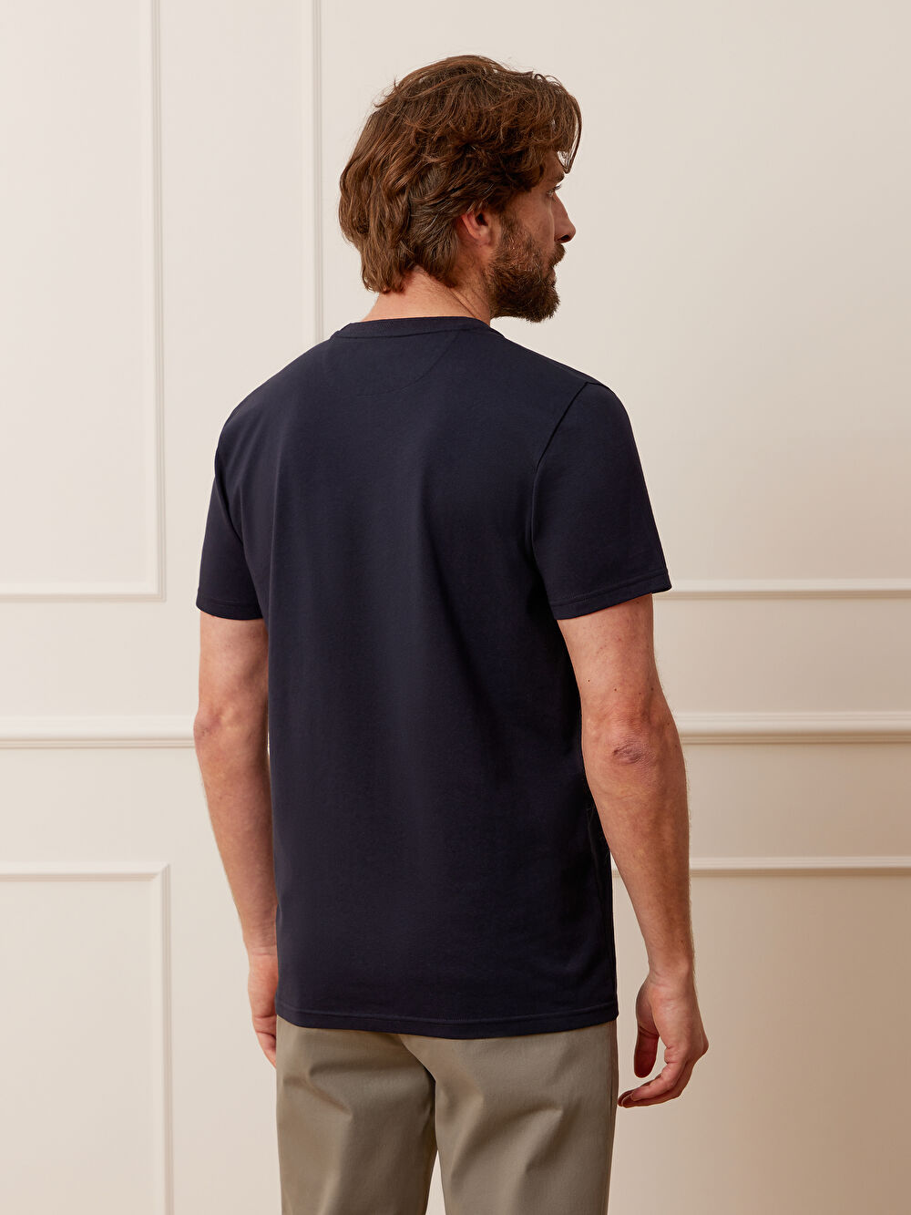 GRANATOWY T-SHIRT BELSAY - 5