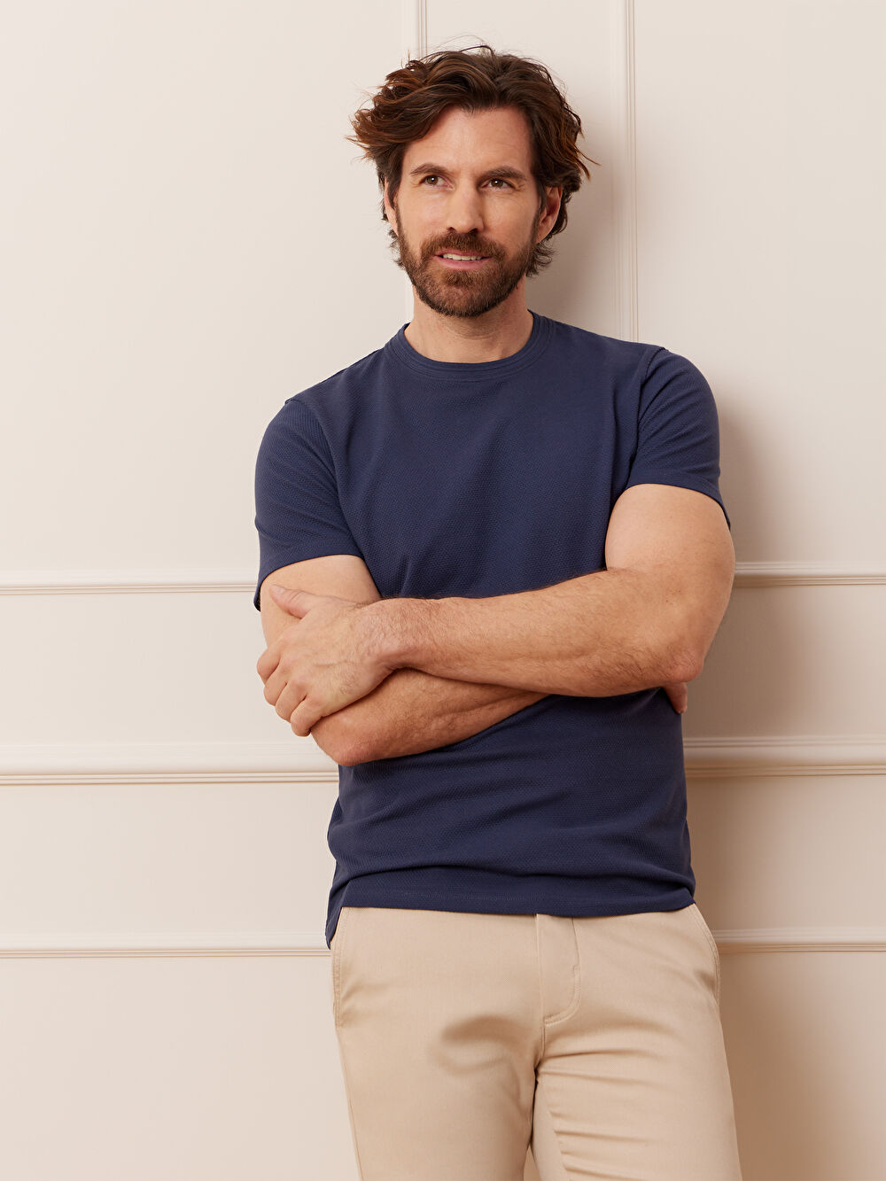 GRANATOWY T-SHIRT BELSAY - 6