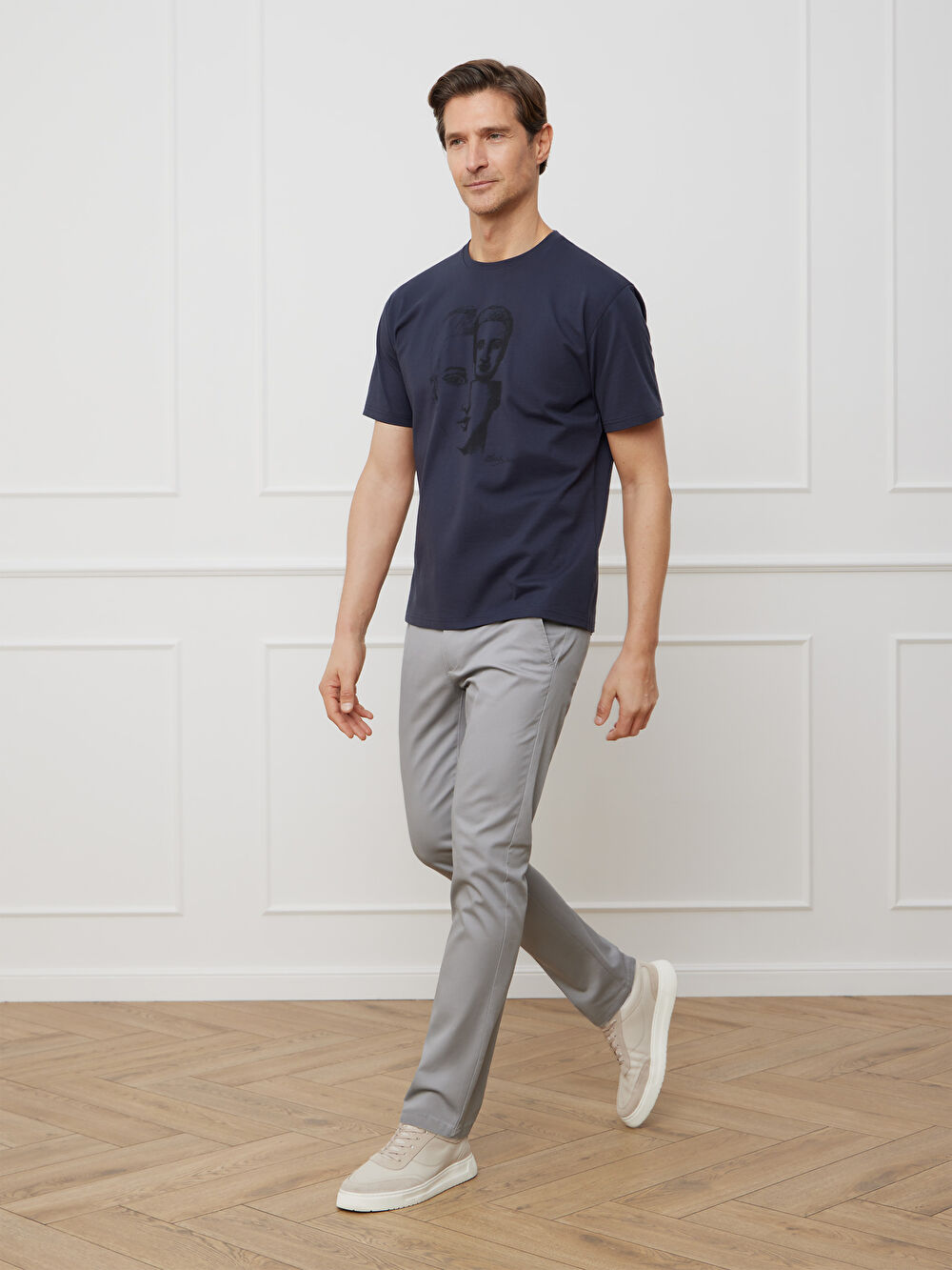 GRANATOWY T-SHIRT OLBIŃSKI - 6