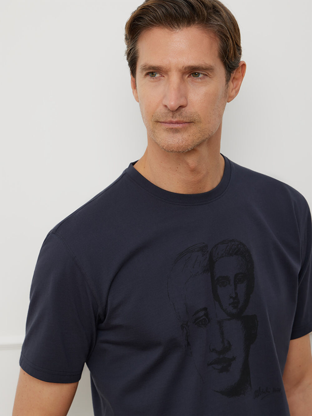 GRANATOWY T-SHIRT OLBIŃSKI - 5