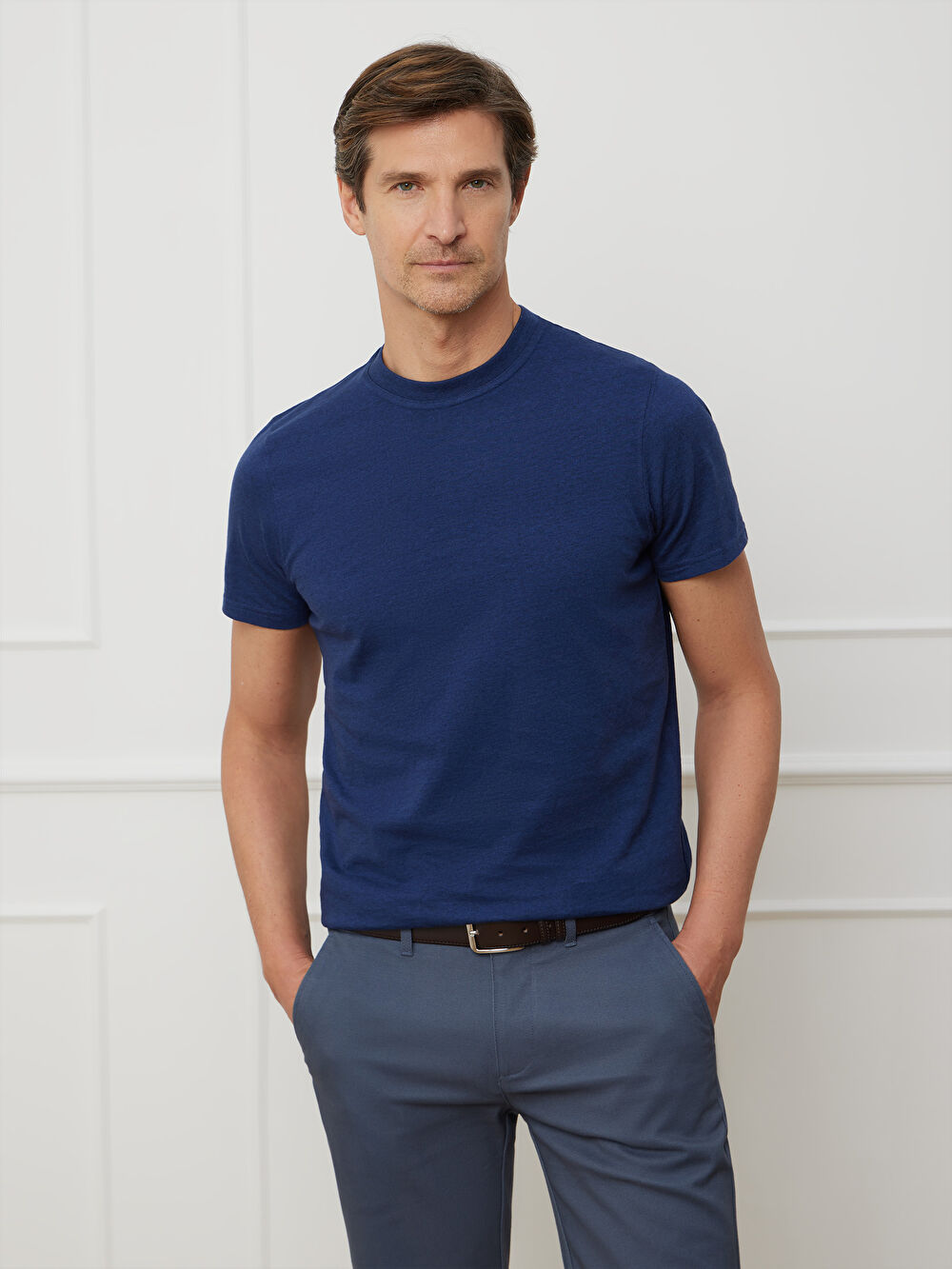 GRANATOWY T-SHIRT COLBY - 4