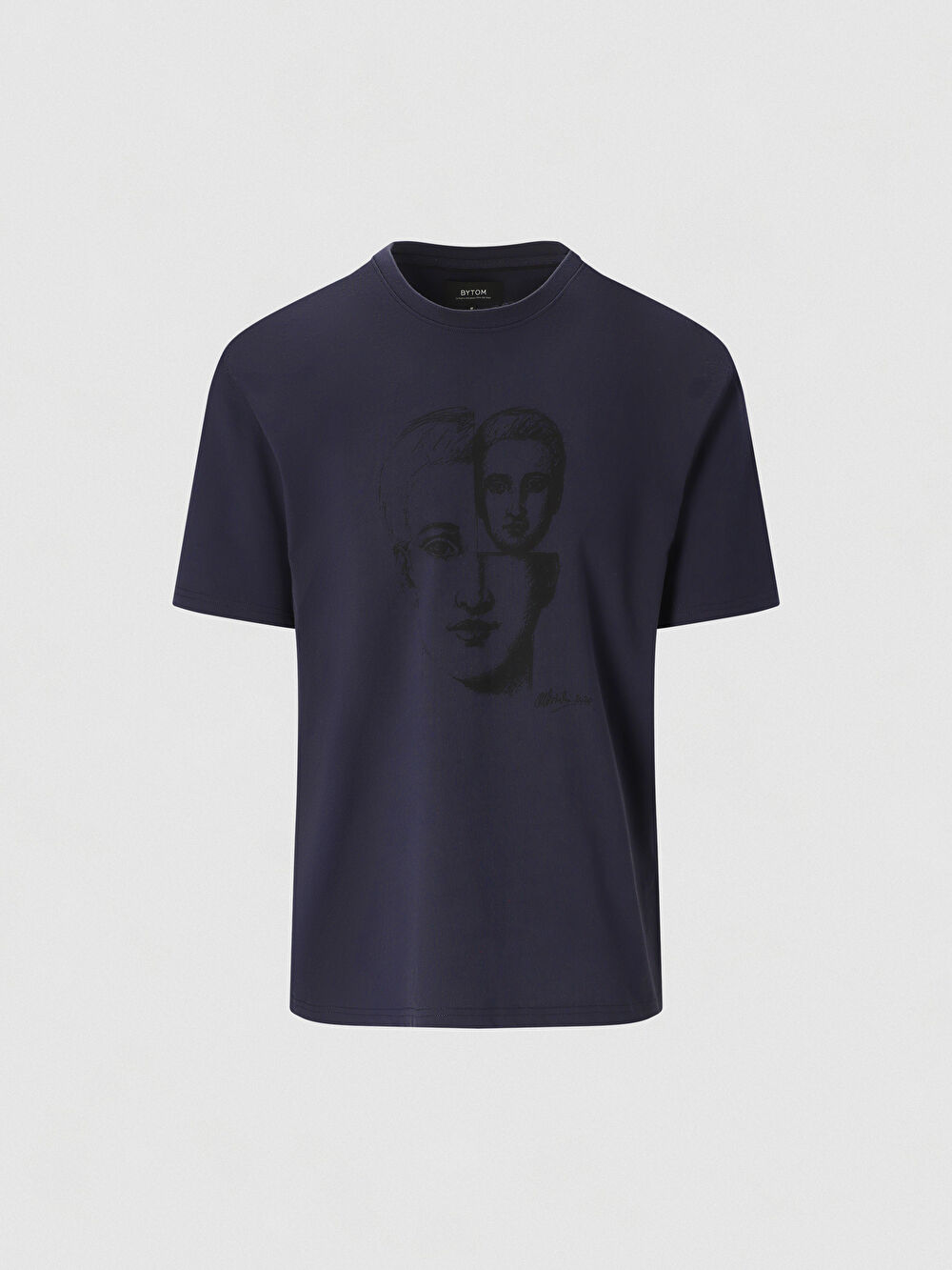 GRANATOWY T-SHIRT OLBIŃSKI - 2