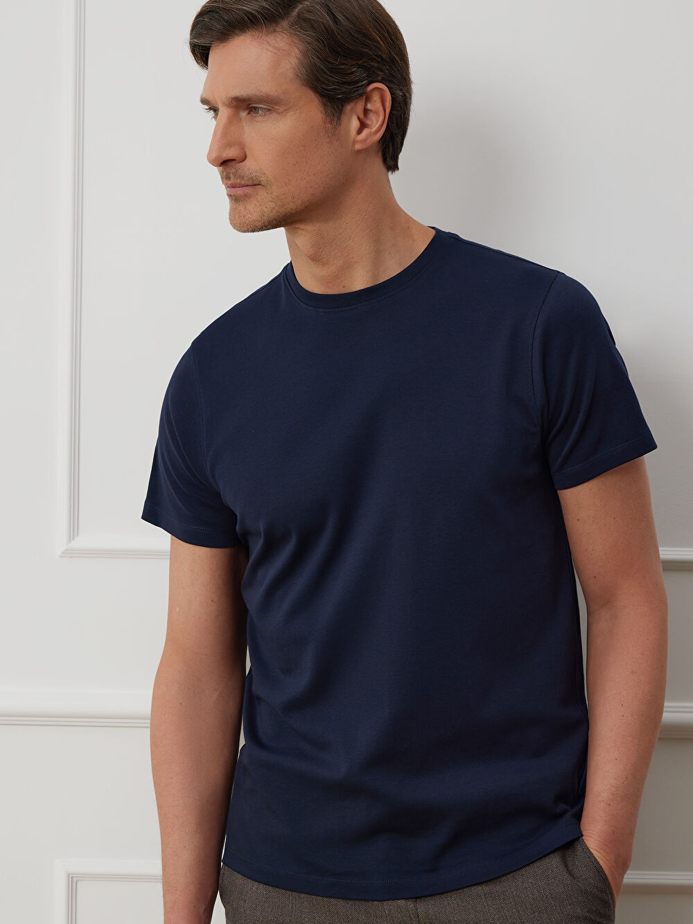 GRANATOWY T-SHIRT TOMSONN - 5