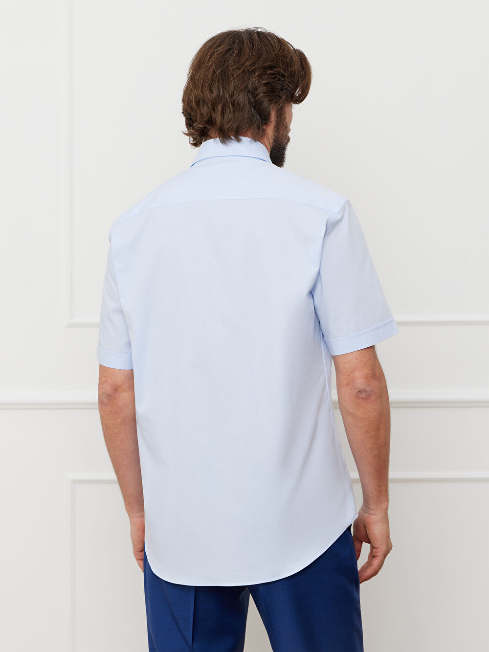 NIEBIESKA KOSZULA LUKKA KRÓTKI RĘKAW - 4