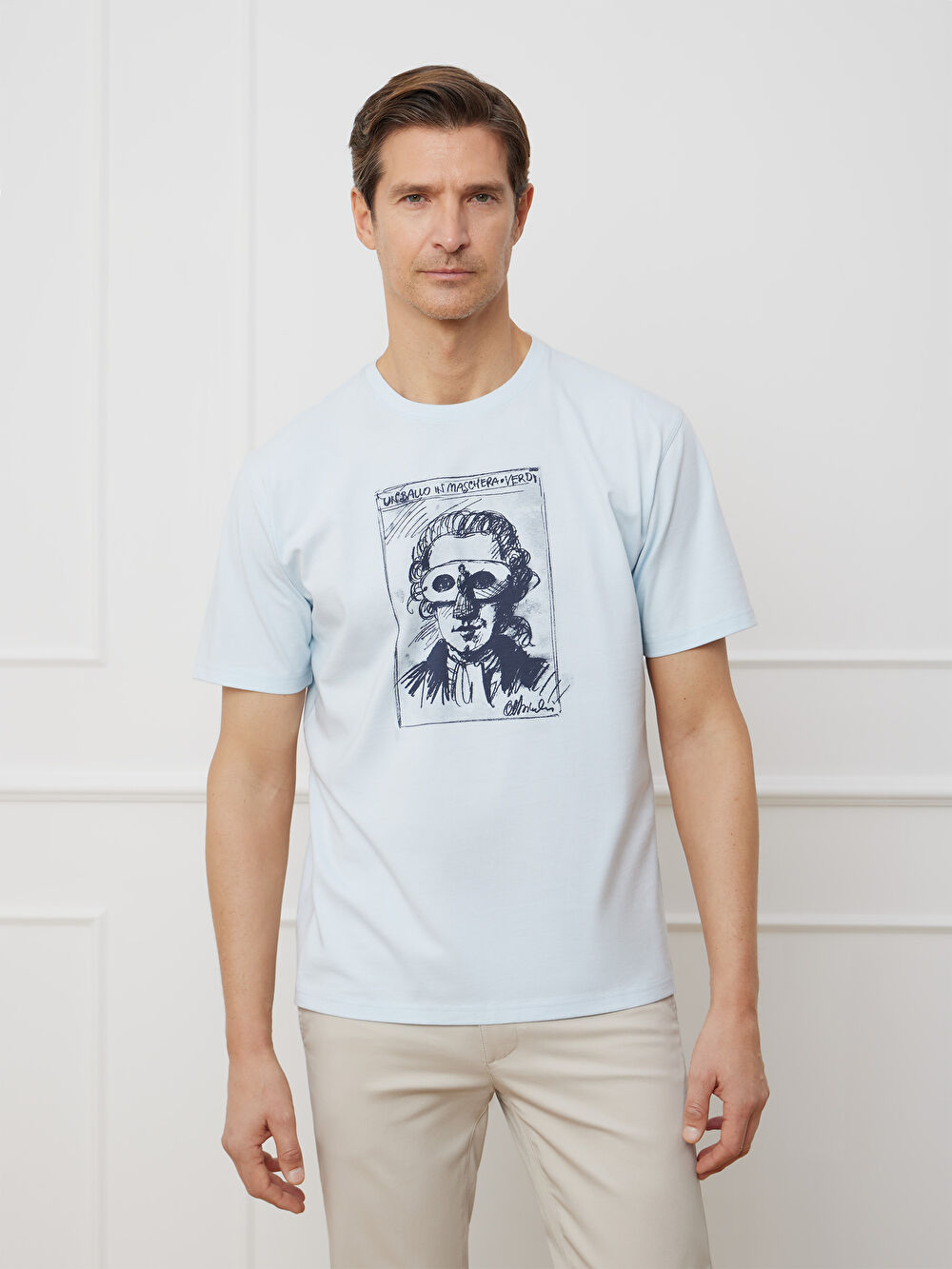 NIEBIESKI T-SHIRT OLBIŃSKI