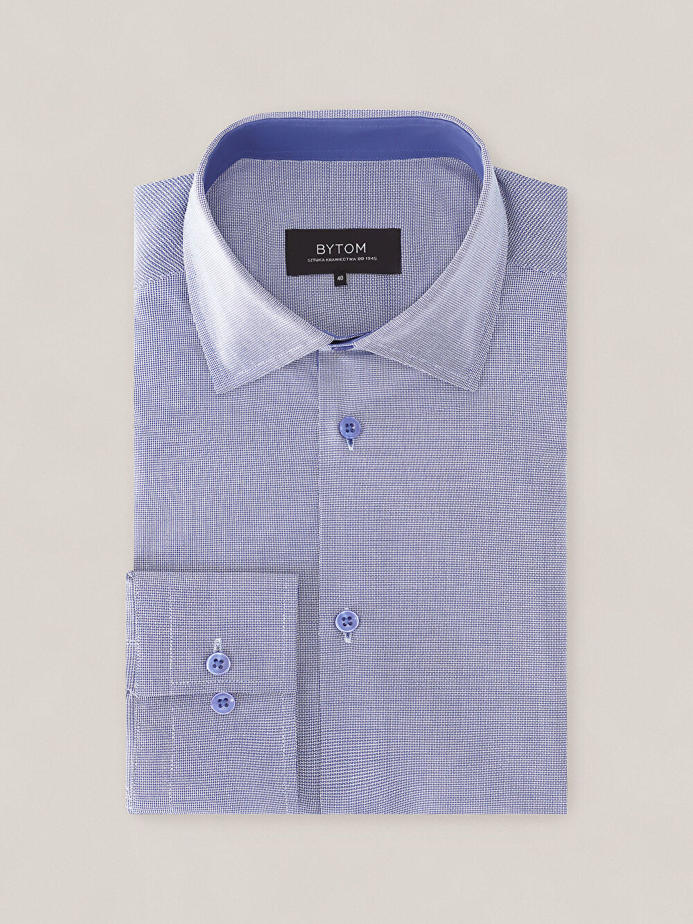 NIEBIESKA KOSZULA ROMA DŁUGI RĘKAW - 2