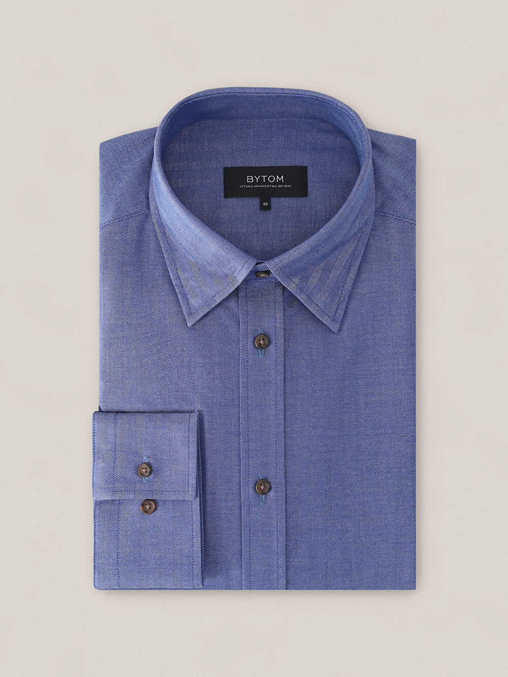 NIEBIESKA KOSZULA CAPRI DŁUGI RĘKAW - 2