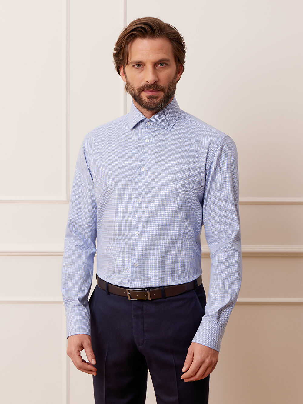 NIEBIESKA KOSZULA BRAGA DŁUGI RĘKAW - 3