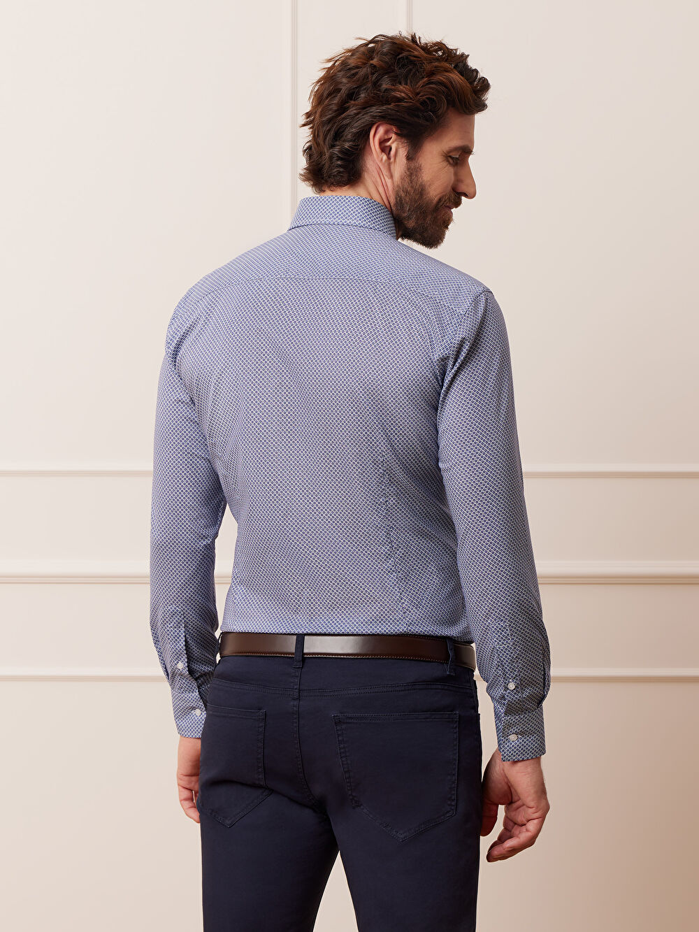 NIEBIESKA KOSZULA CAPRI DŁUGI RĘKAW - 4