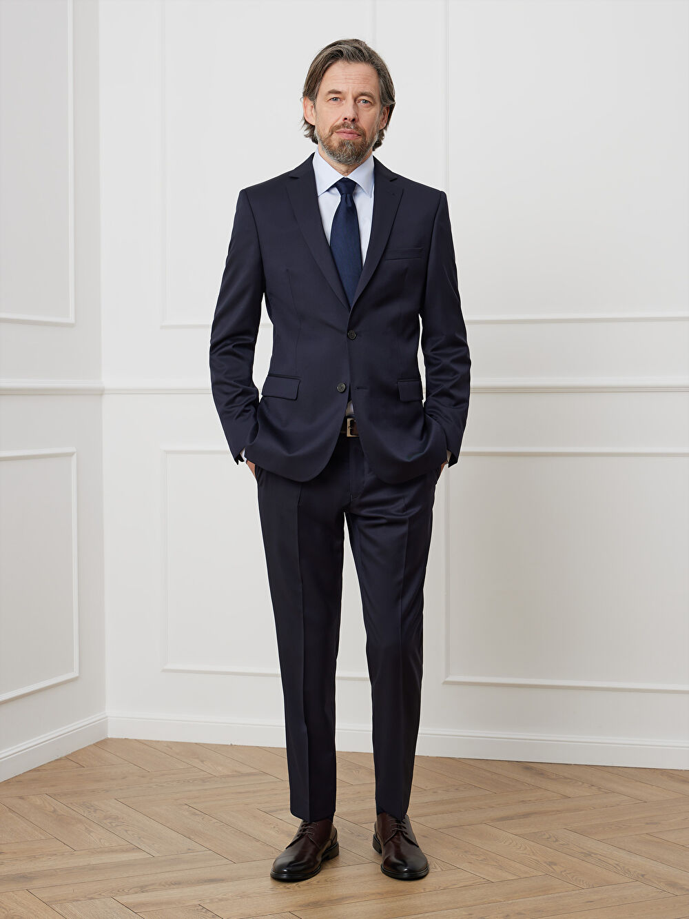 NEBIESKA KOSZULA WARSAW DŁUGI RĘKAW - 7