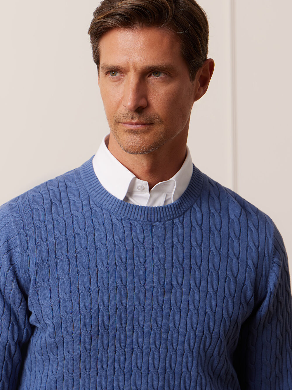NIEBIESKI SWETER BRATOFT - 4