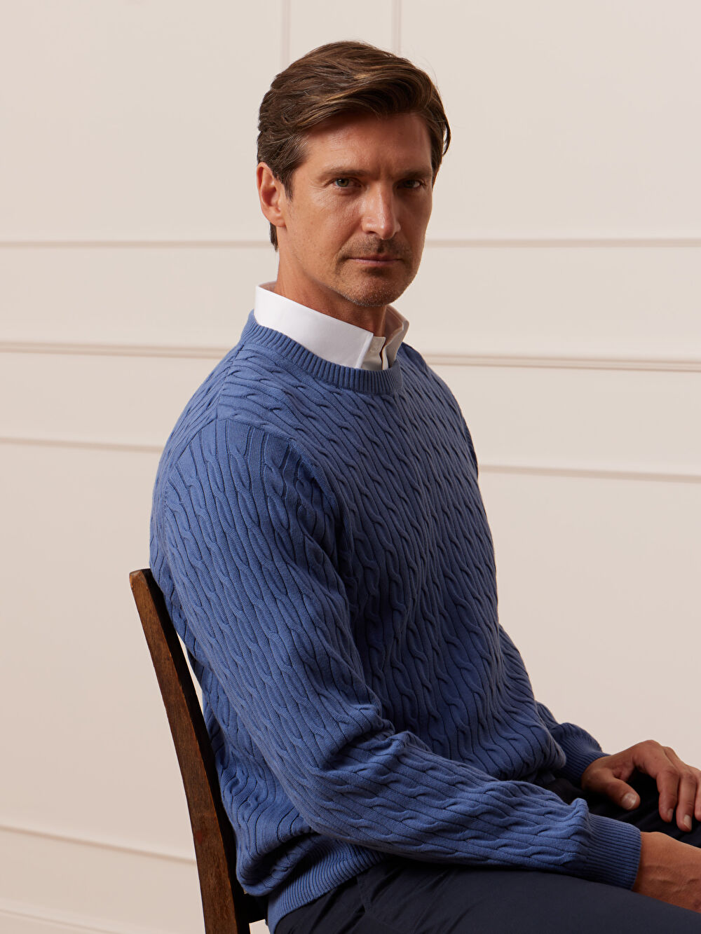 NIEBIESKI SWETER BRATOFT - 6