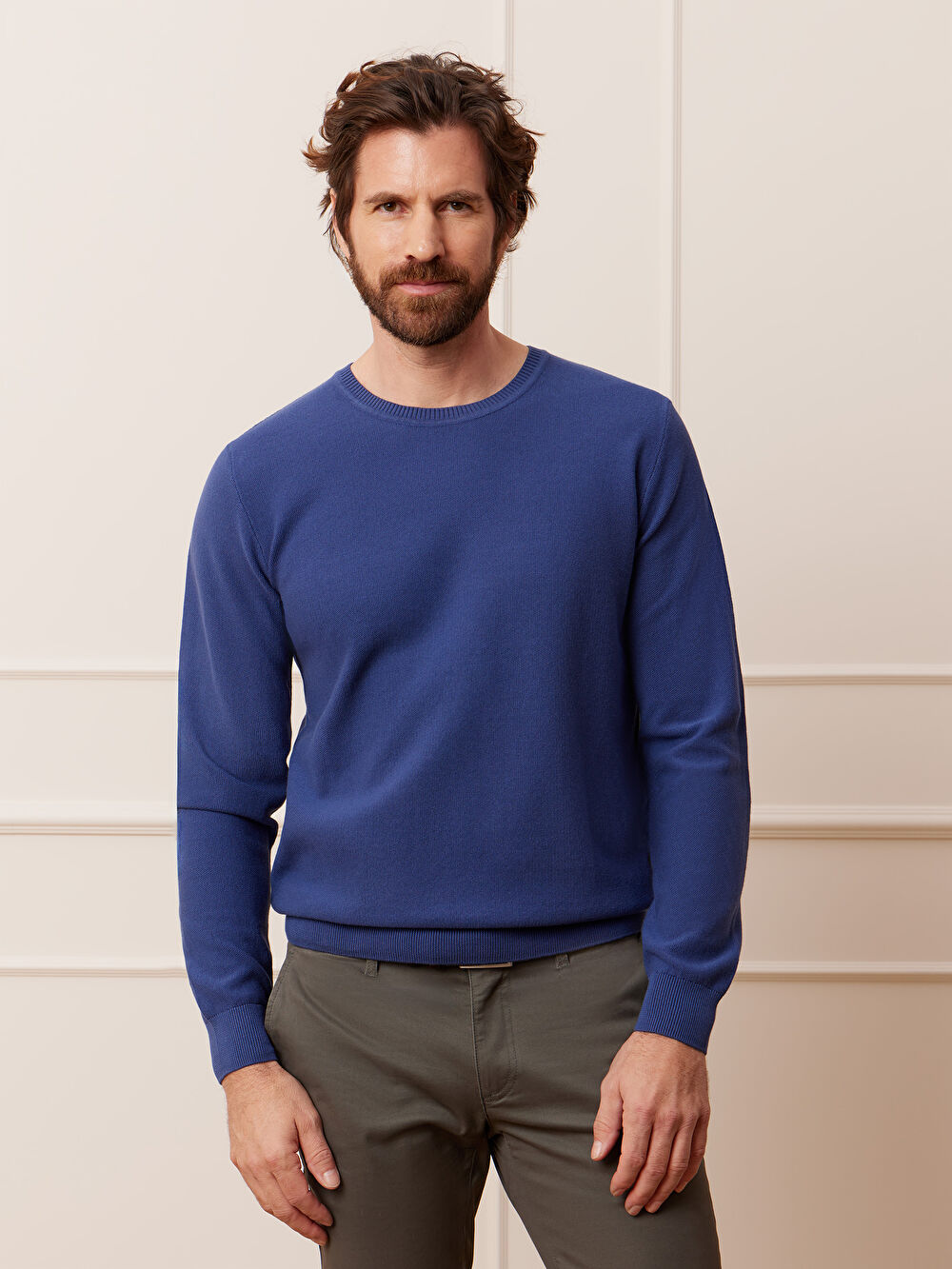 NIEBIESKI SWETER DONEGAL - 5