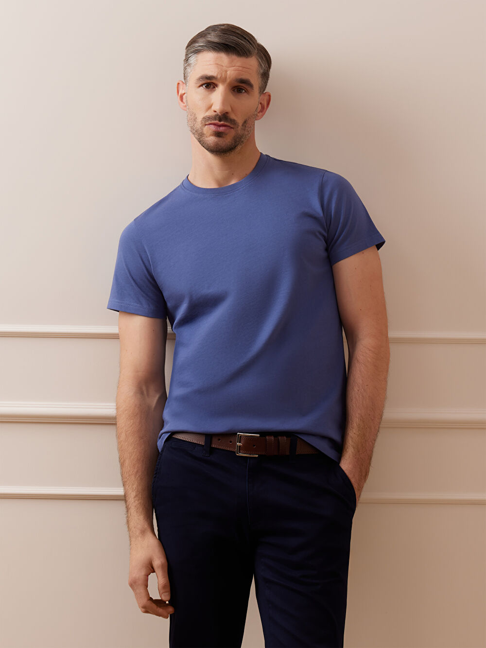 NIEBIESKI T-SHIRT LUCTON - 6