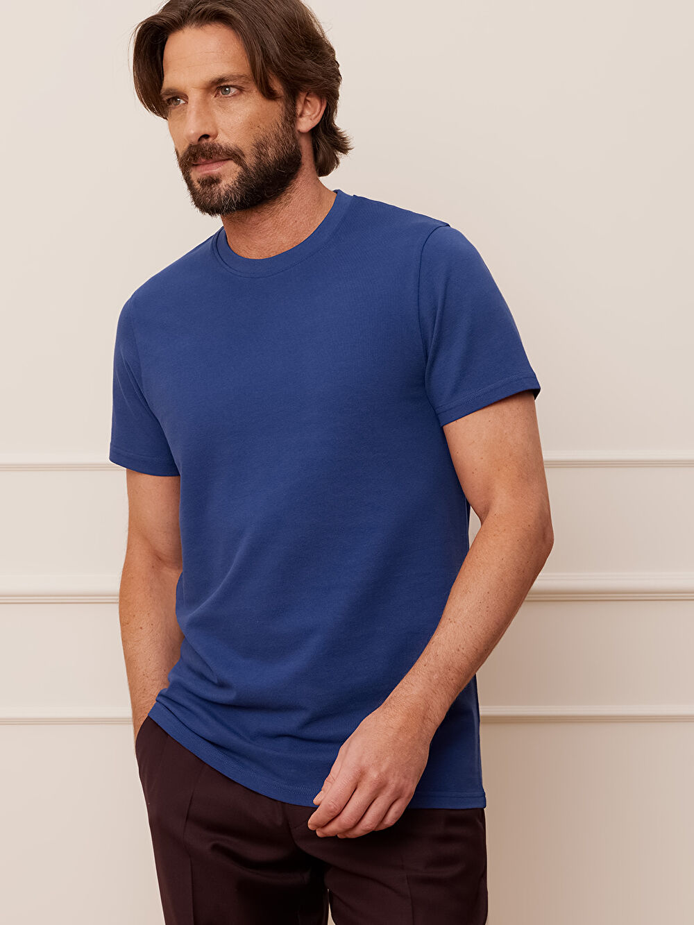 NIEBIESKI T-SHIRT CRISSMOD