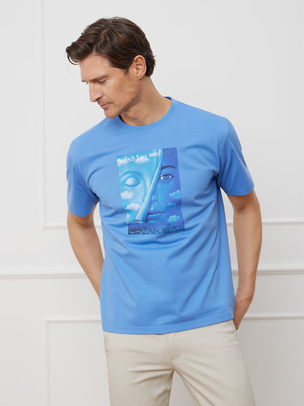 NIEBIESKI T-SHIRT OLBIŃSKI