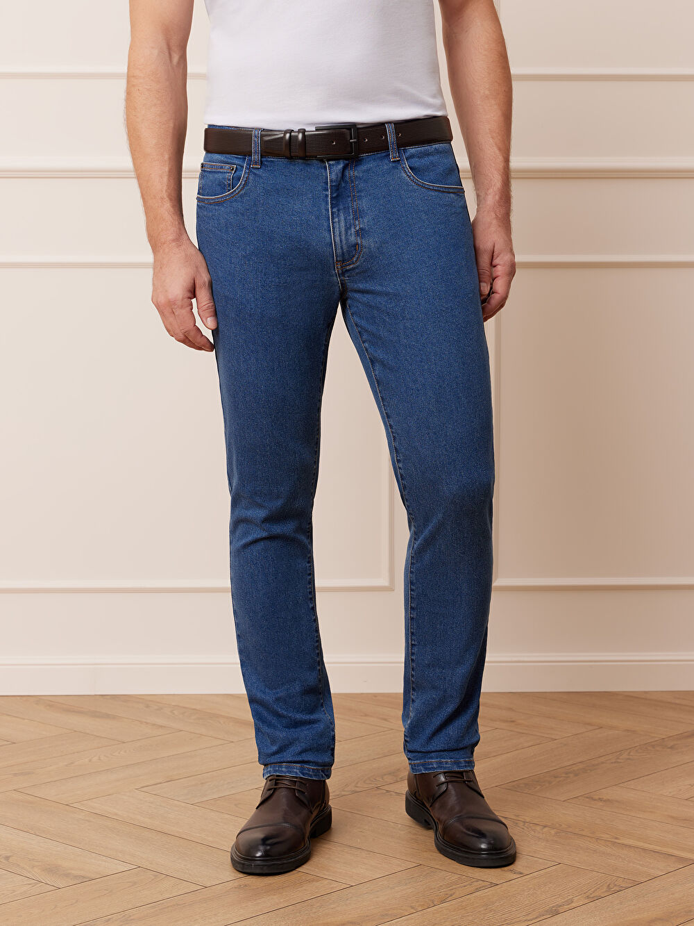 NIEBIESKIE JEANSY VARVET - 4