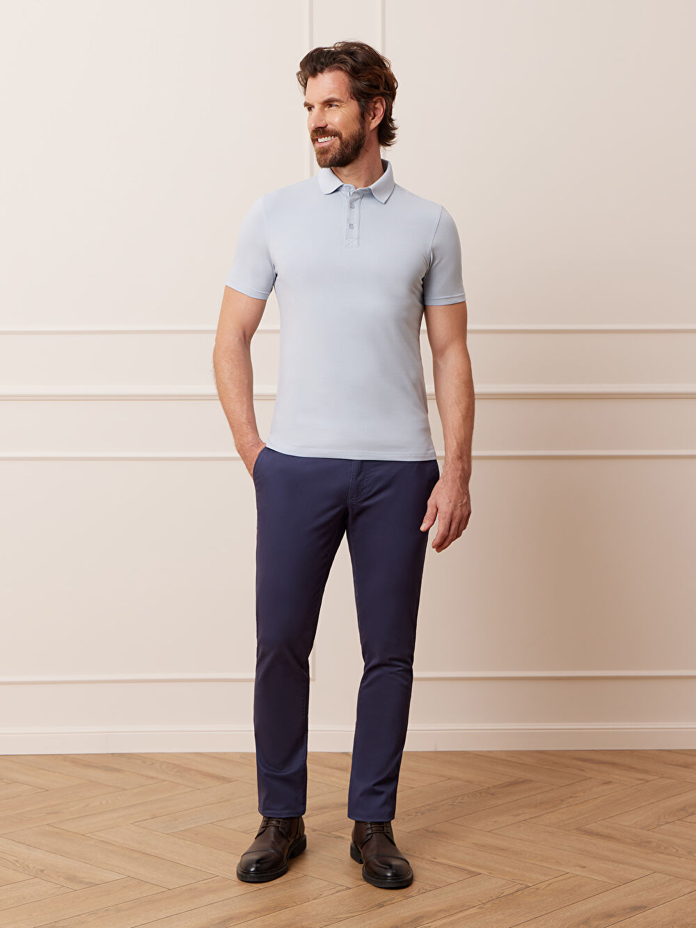 NIEBIESKIE SPODNIE STORSAND - 4