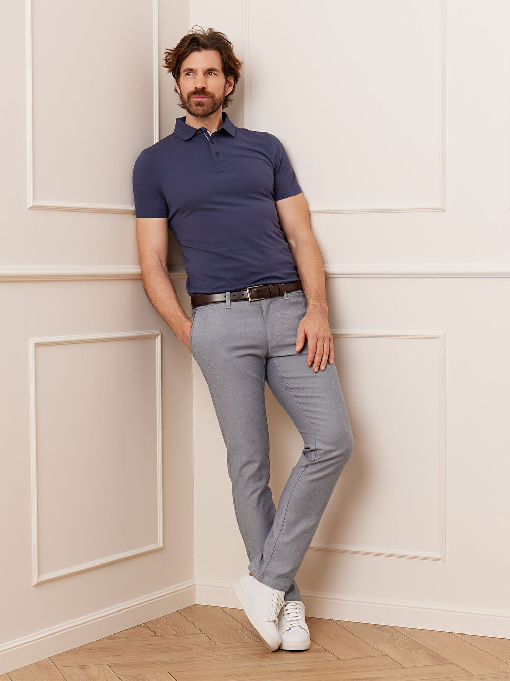 NIEBIESKIE SPODNIE CROLLY - 7