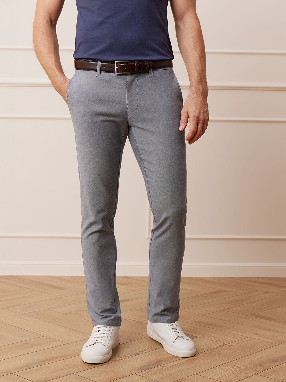 NIEBIESKIE SPODNIE CROLLY - 3