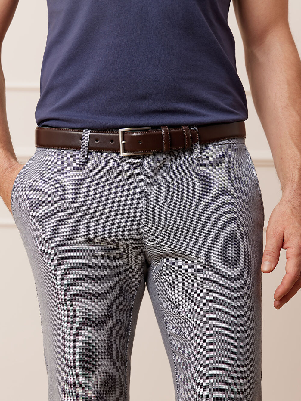 NIEBIESKIE SPODNIE CROLLY - 4