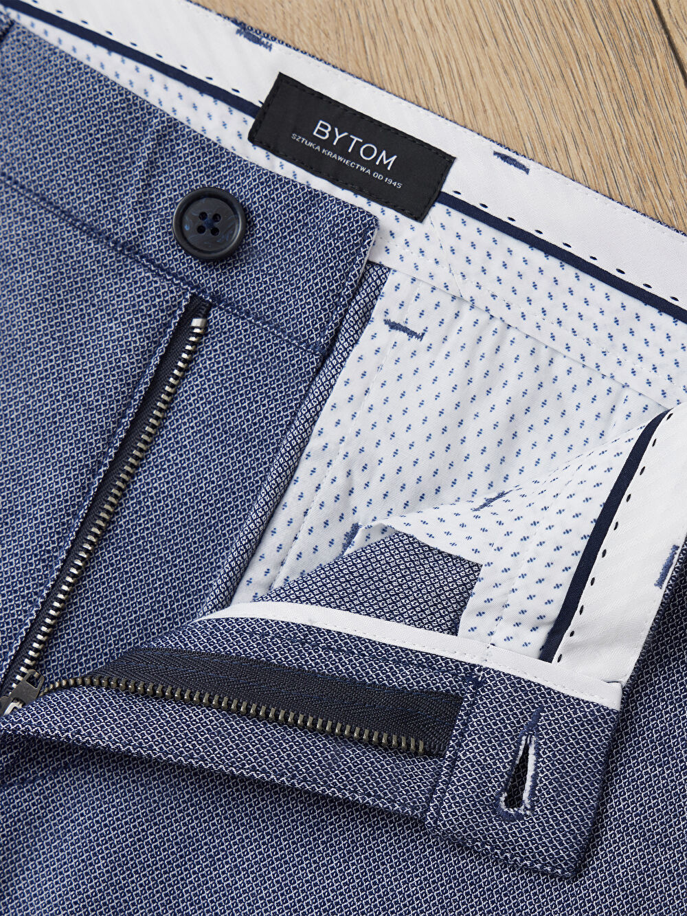 NIEBIESKIE SPODNIE BENACRE - 5