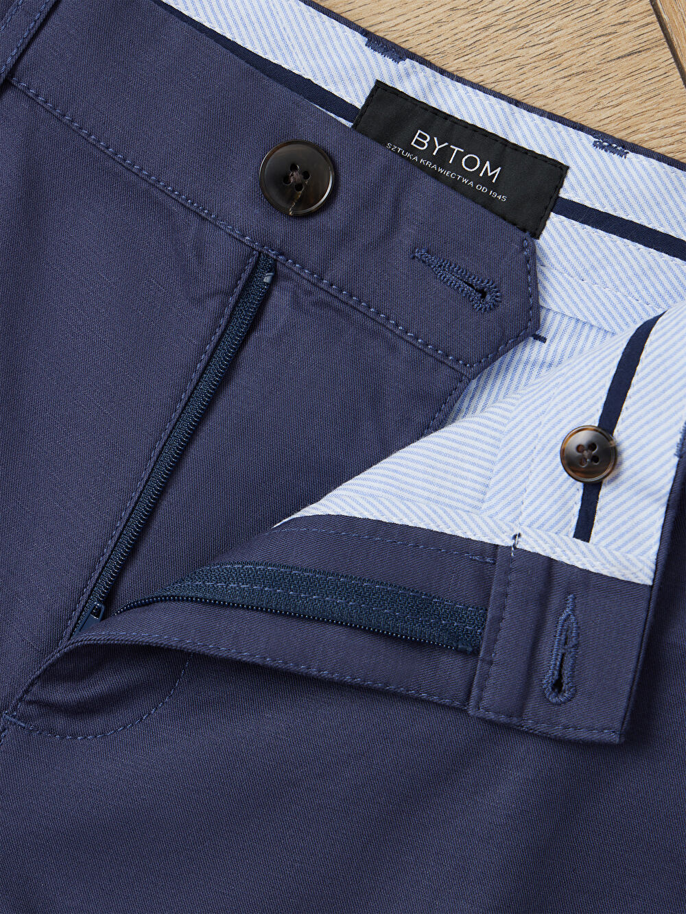 NIEBIESKIE SPODNIE LESWALT - 6