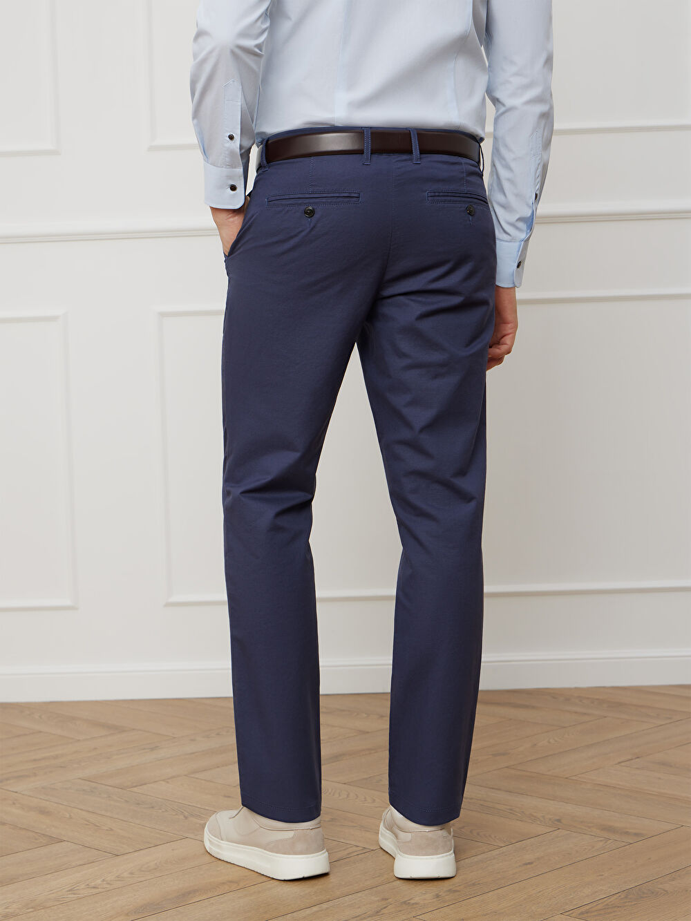 NIEBIESKIE SPODNIE LESWALT - 3