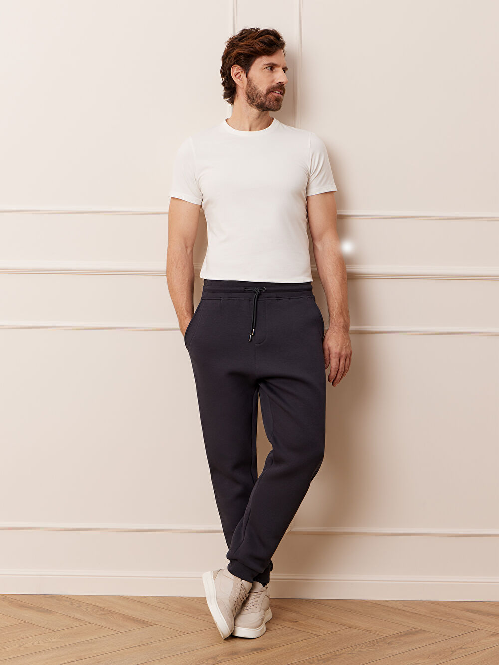 SZARE SPODNIE DRESOWE SAMONETON - 7