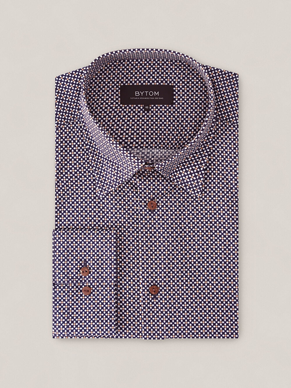 GRANATOWA KOSZULA CAPRI DŁUGI RĘKAW - 2