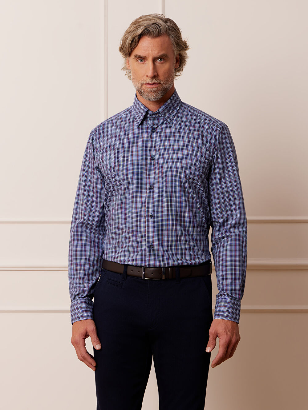 NIEBIESKA KOSZULA CAPRI DŁUGI RĘKAW - 4