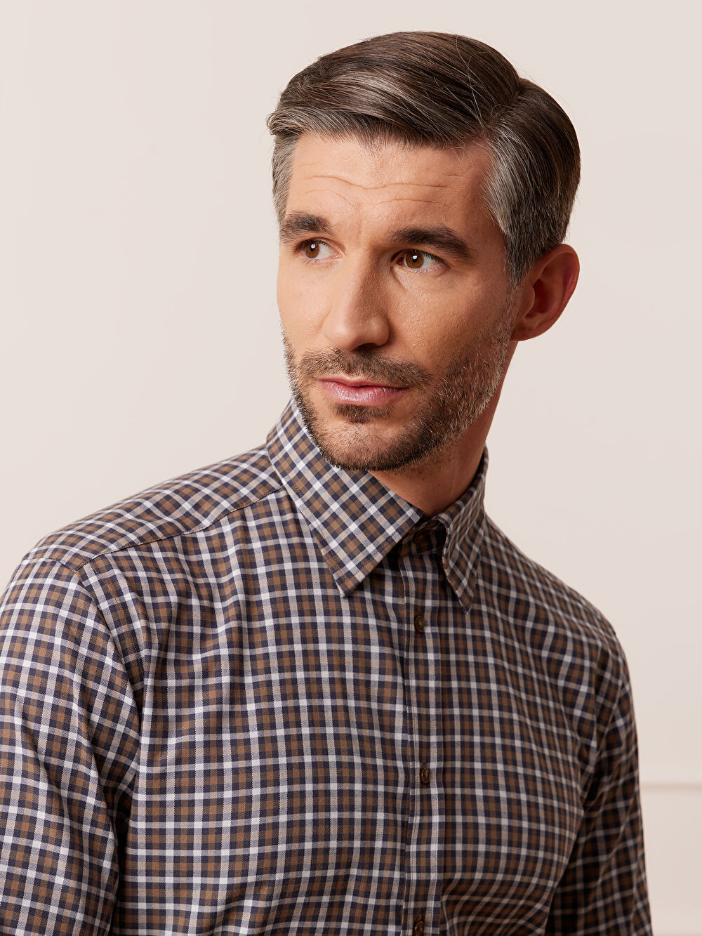 BRĄZOWA KOSZULA CAPRI DŁUGI RĘKAW - 5