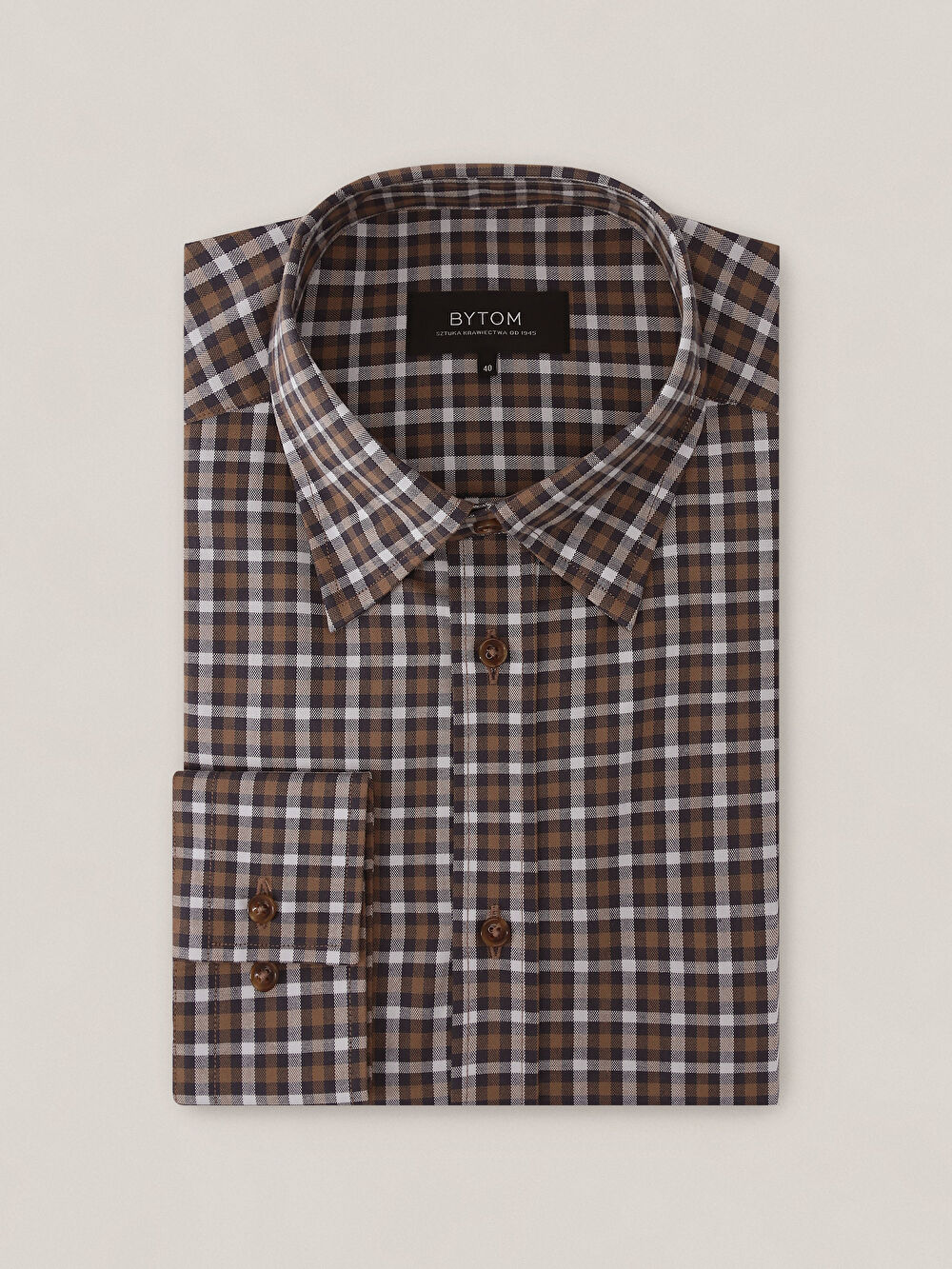 BRĄZOWA KOSZULA CAPRI DŁUGI RĘKAW - 2