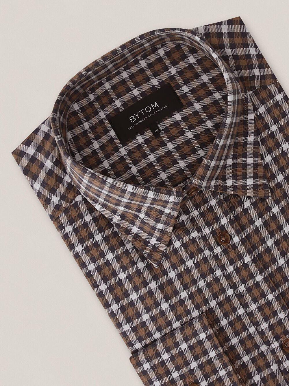 BRĄZOWA KOSZULA CAPRI DŁUGI RĘKAW - 3