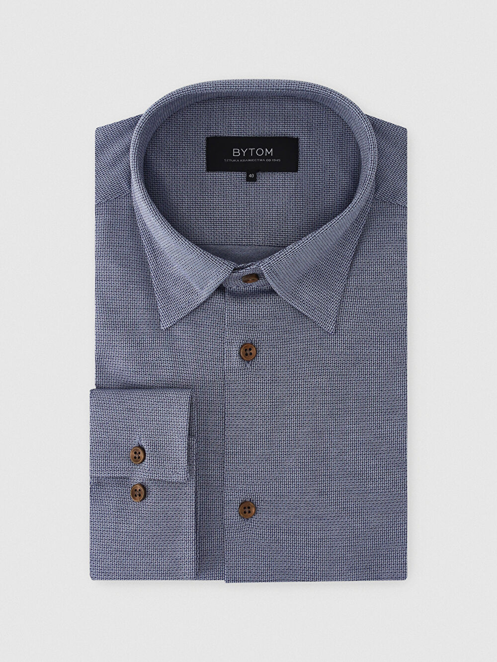 GRANATOWA KOSZULA DŁUGI RĘKAW - 2