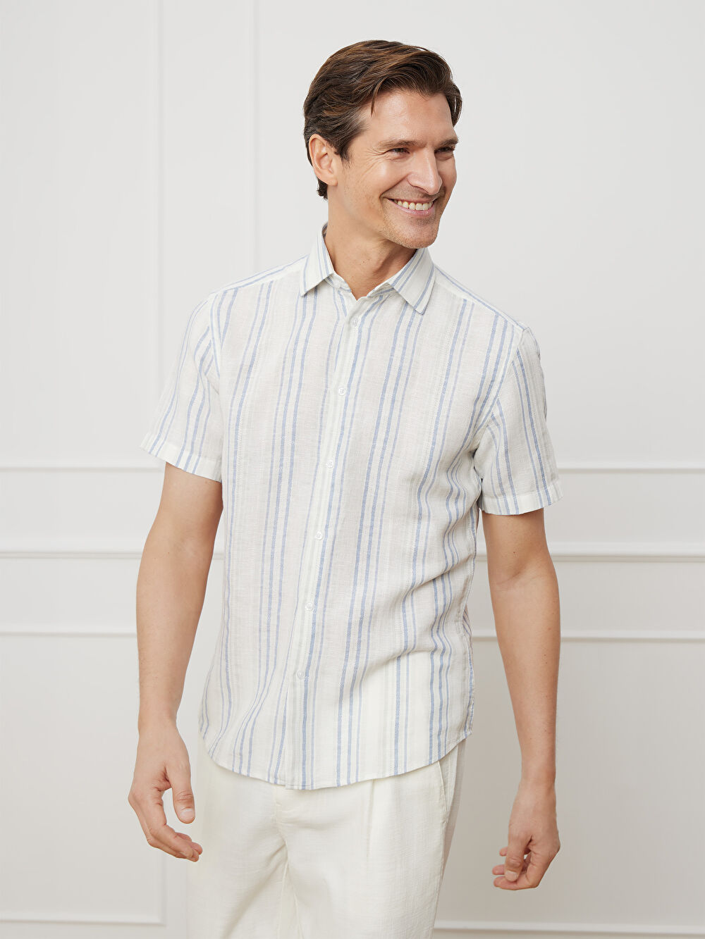 BIAŁA KOSZULA ROMA KRÓTKI RĘKAW