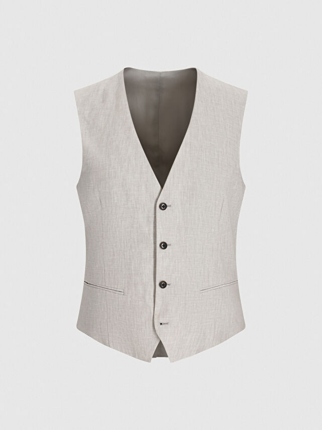 BEŻOWA KAMIZELKA DO GARNITURU - MIKSUJ I ŁĄCZ