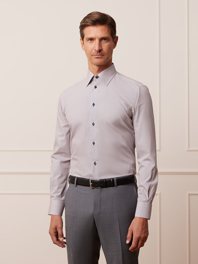 BEŻOWA KOSZULA HAGA DŁUGI RĘKAW