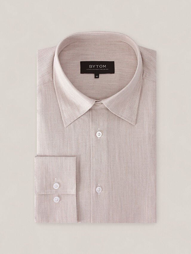 BEŻOWA KOSZULA CAPRI DŁUGI RĘKAW